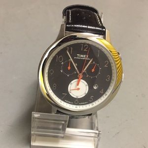 Timex men leather dress watch NEW